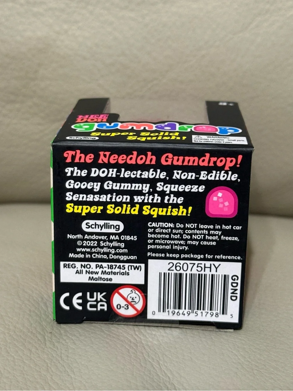 NEW Needoh Gumdrop PINK Viral Schylling Squishy Super Solid Squish Authentic!